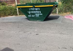 SKIP BIN ON ROAD